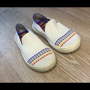 ROTHYS The Kids Sneaker Youth Kids White Rainbow Slip On Shoes US Child Size 11